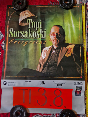 Topi Sorsakoski vintage keikkajuliste 70×50cm