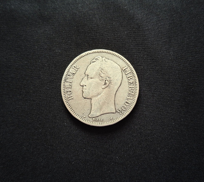 Iso! Venezuela 5 Bolívar 1911 Hopeaa
