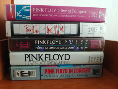 Pink Floyd 5kpl VHS-paketti