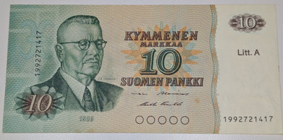 10 Markkaa 1980 Litt. A Korvaava 1992721417