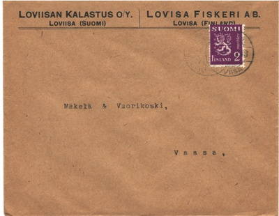 FIRMAK. LOVIISA KALASTUS +M-30 2MK SIIRTYMÄ
