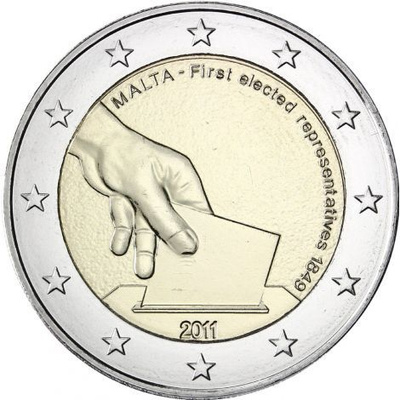 Malta 2011 2 € Vaalit 1849 UNC