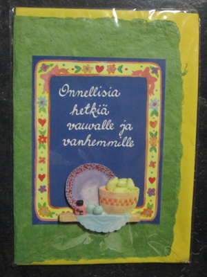 KULKEMATON VAUVAONNITTELUKORTTI + KUORI KÄSITYÖ PAPERITAIDE
