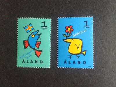 åland 1995 tervehdyspostimerkit 1lk**
