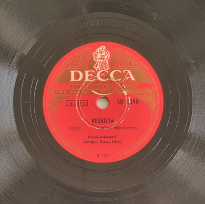 Savikiekko 1950 Decca orkesteri / Klaus Salmi Decca SD 5098