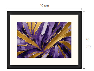 Uusi abstrakti Art Print paspis & kehys 30 cm x 40 cm