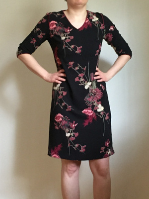 NaraWoman musta / viininpunainen mekko 36