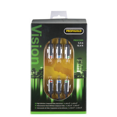 Profigold High Definition Komponentti Kaapeli 3xRCA 5m UUSI