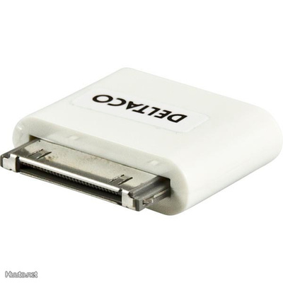 Deltaco Dock Adapteri, Dock uros - USB Micro-B naaras, valk.