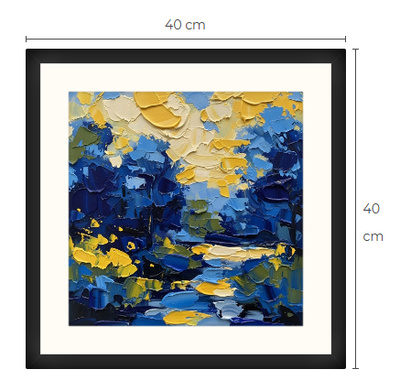 Uusi abstrakti Art Print paspis & kehys 40 cm x 40 cm