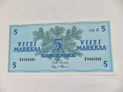 5 mk 1963 Litt B Z-sarja PAKKASILEÄ