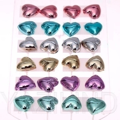 501 .. 2 Paria Fashion Crystal Kauniit Sydän .. Korvakorut