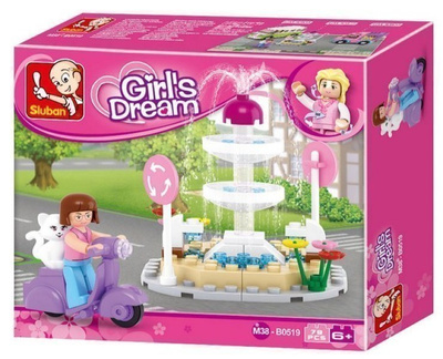 Sluban Girl's Dream Suihkulähde, 79 palikkaa, 1 hahmo *UUSI*
