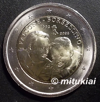 Italia 2 euro 2022 juhlaraha Falcone - Borsellino, UNC