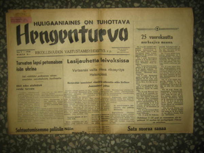 Lehti: Hengenturva n:o 7 / 1938