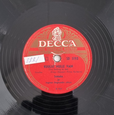 Savikiekko 1953 - Tamara - Decca SD 5193