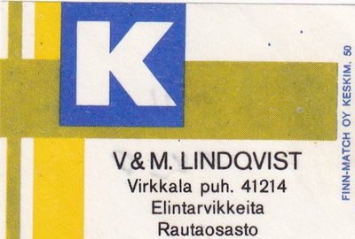 Virkkala. V & M. Lindqvist  6/1