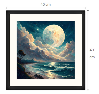 Uusi Superkuu taulu 40 cm x 40 cm