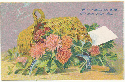 Apilakori ja mietelause - vanha Carte Postale