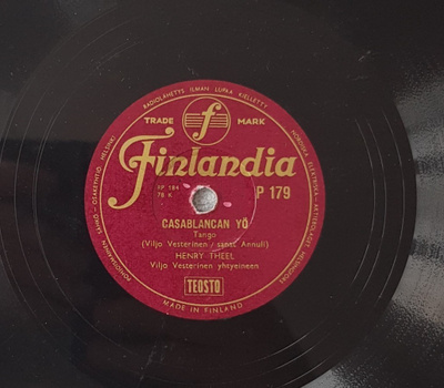 Savikiekko 1953 Henry Theel & Viljo Vesterinen Finlandia