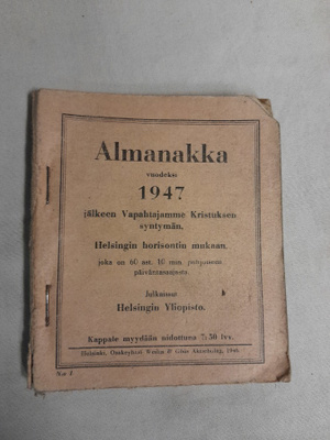 huuda syntymävuotesi almanakka 1947