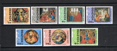 Grenada 1976 - Joulu Christmas ++ sarja ja blokki