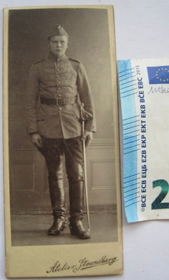 CDV Visiitti Valokuva Rakuuna Miekka Varhainen Uniformu