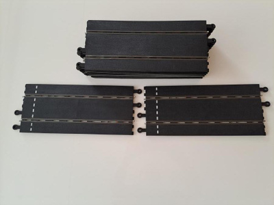 Scalextric Classic autoradan suorapalat, yht. 12 kpl.