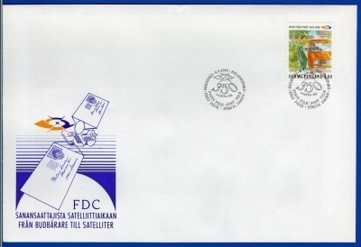 FDC – Posti 350 v., Nykyinen postijakelu 6.9.1988, L.no 1058
