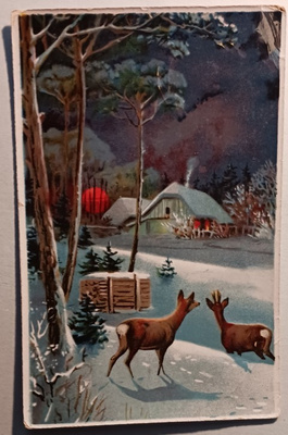 Peurat katselevat talon puuhia Joulunaikaan, p. 1922