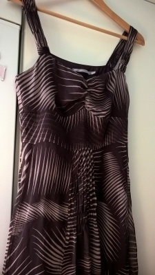 Inwear ruskea kuosillinen Mekko  - koko 36