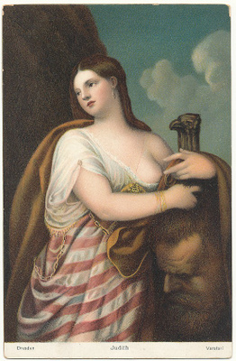 "Judith" - vanha taidekortti