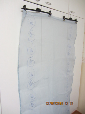 Läpikuultavan v.sin verhot, 220cm pitkät (2kpl)