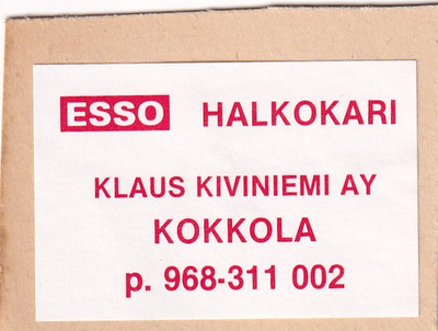 Kokkola,  ESSO Halkokari , Klaus Kiviniemi Ay, b428