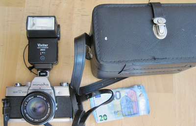 VANHA Kamera Minolta SRT100 CLC + Salamalaite + Laukku