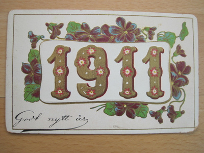VANHA Postikortti Onnitelukortti 1911