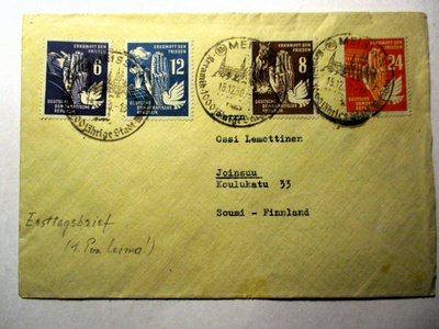 1950 DDR  ETB (Mi 320e) Suomeen
