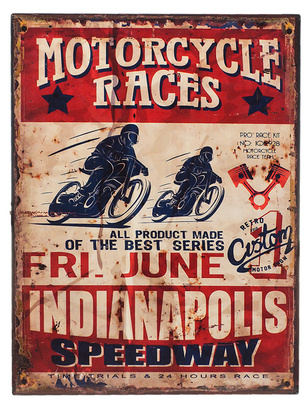Metallikyltti 25X33Cm indianapolis speedway (20666)