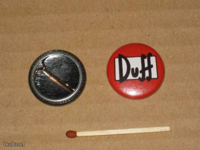 Duff olut rintanappi 1" (m2)