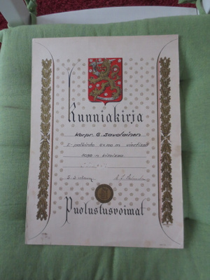 Puolustus Voimat  Kunniakirja  Rintamalta