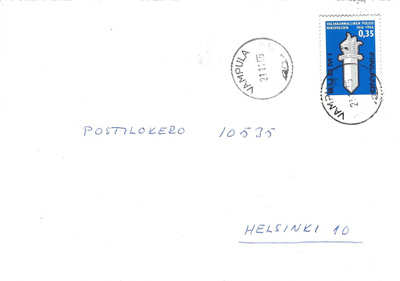 VAMPULA 21.11.66LEIMA KUORI VALTAKUNNAN POLIISI 150 VUOTTA