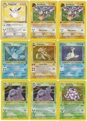 Vanhempia Pokemon TCG Holoja, Rareja ja EX (Huom! kunto)