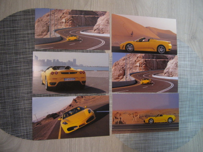 Auto kortteja 9 kpl. Ferrari 430 Spider.