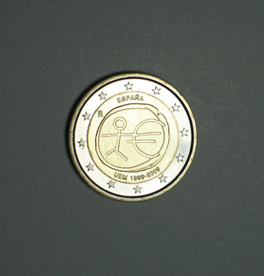 2009 ESPANJA 2 euro juhlaraha aihe : EMU 10V UNC laatu