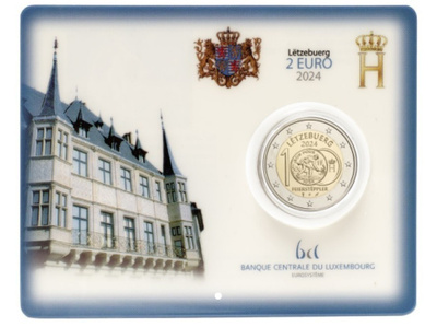 ** LUXEMBURG 2€ 2024 Feierstëppler BU coin card **