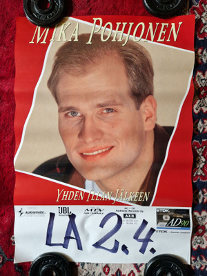 Mika Pohjonen yhden illan jälkeen Keikkajuliste