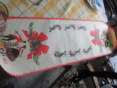 Joululiina   100 cm x  30,5 cm/empiire aihe,,harvinainen