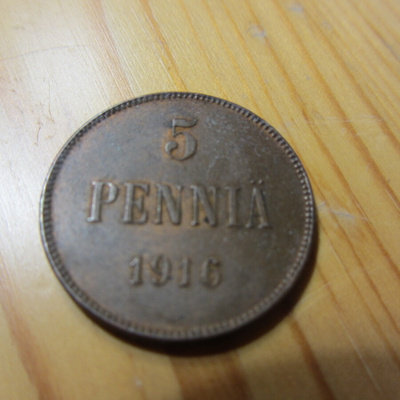 5 Penniä 1916 mahd. kl 7