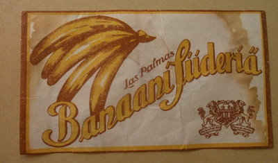 Las Palmas Banaani Siideriä, vanha limonadietiketti