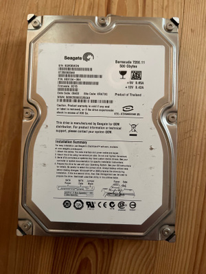 Seagate 500gb 3,5” sata